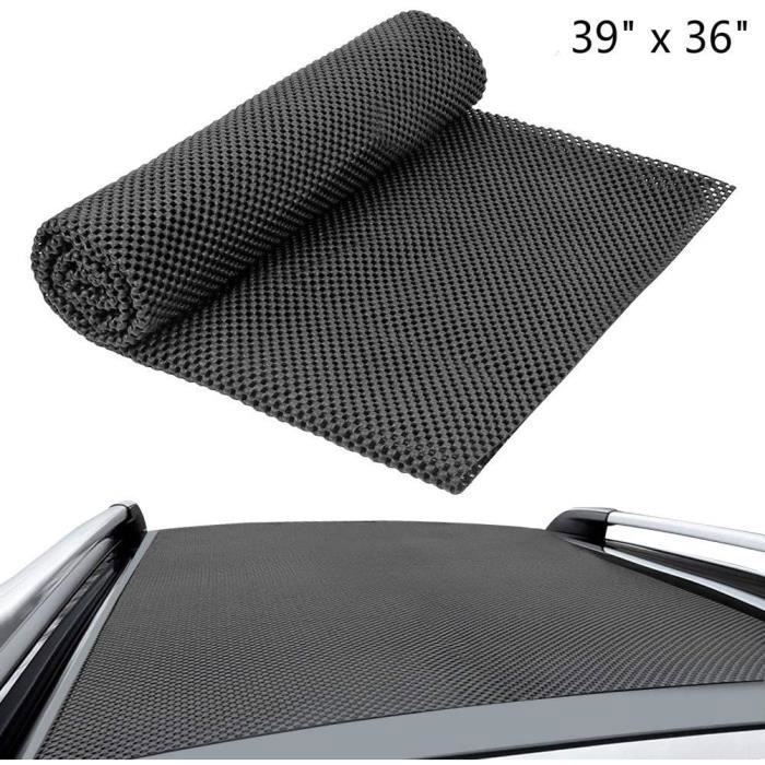 Tapis Antidérapant Pour Toit De Voiture - 90 X 120 Cm - Protection Anti-Rayures Pour Sacs De Toit, Coffre - Caoutchouc Épais