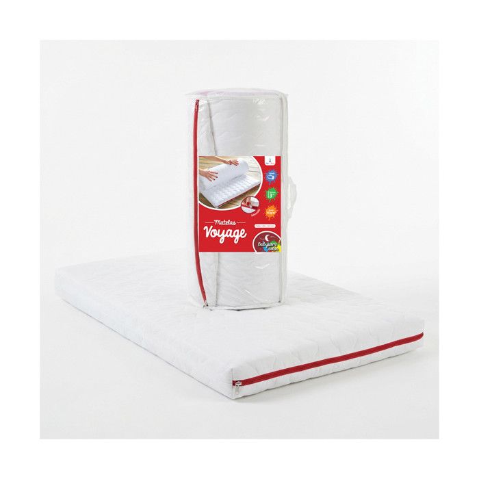 Matelas de Voyage pour Bébé - Babysom - 60x120 cm - Roulé - Épaisseur 5 cm - Déhoussable Matelas de Voyage pour Bébé - Babysom - 60x120 cm - Roulé - Épaisseur 5 cm - Déhoussable