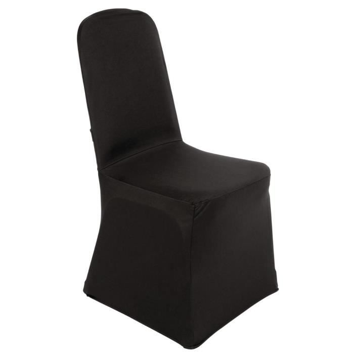 Housse de chaise de banquet - Bolero - Noir - 100% polyester - Ajustée - Extensible Housse de chaise de banquet - Bolero - Noir - 100% polyester - Ajustée - Extensible