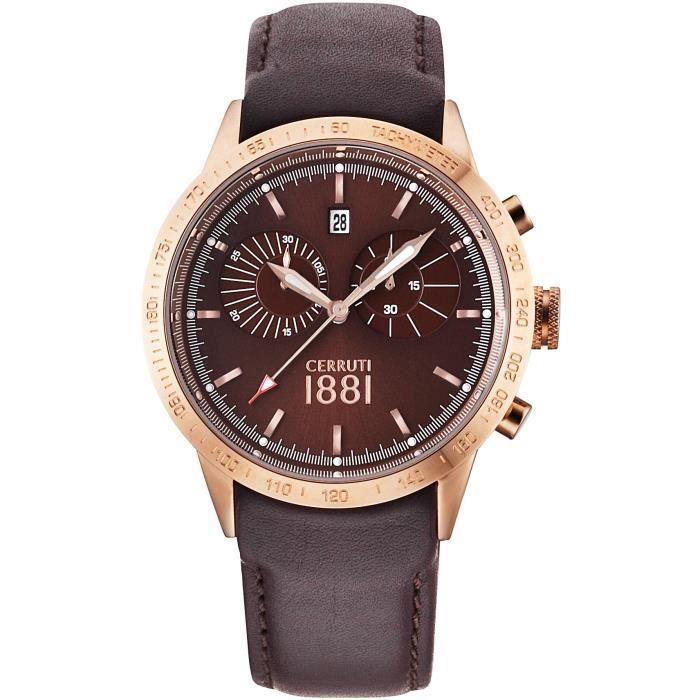 Cerruti 1881 Montre Homme XL UDINE Quartz Analogique Cuir CRA096C222G Etanche