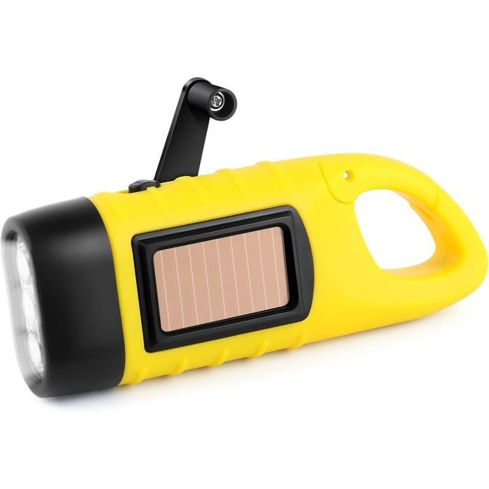 Lampe Torche Manivelle Rechargeable LED Evelots, Lumière De Secours, Bleue