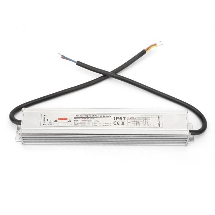 Alimentation du pilote de LED Driver LED étanche IP67 adaptateur de