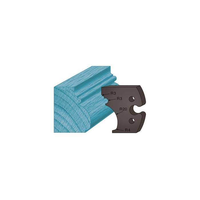 Jeu de 2 contre-fers profilés Ht. 48 x 5,3 mm moulure Régence A243 pour ...