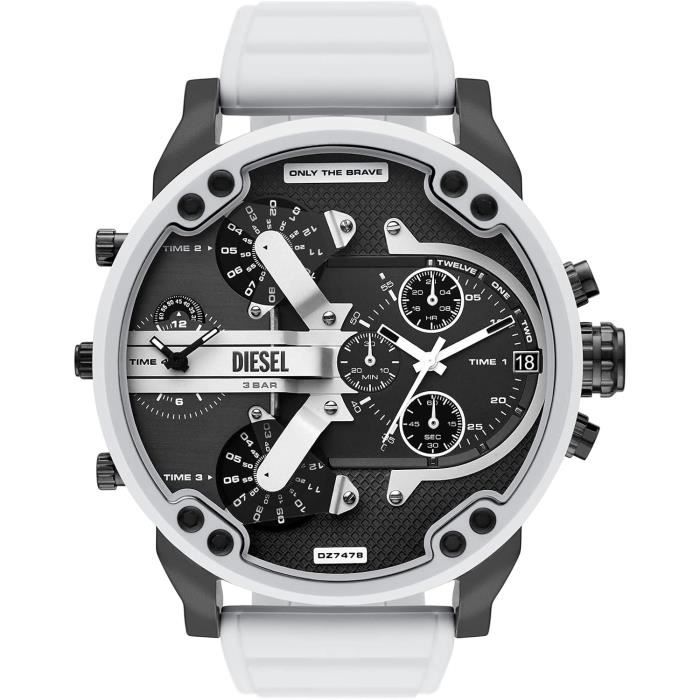 Montre Homme Diesel MR. DADDY 2.0 DZ7484 - Boîtier Acier Noir 57mm Oversize - Neuve