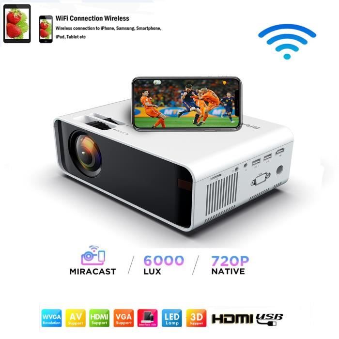 FULOZO® Mini Projecteur Wi-Fi - LED Projecteur Portable Avec 4000