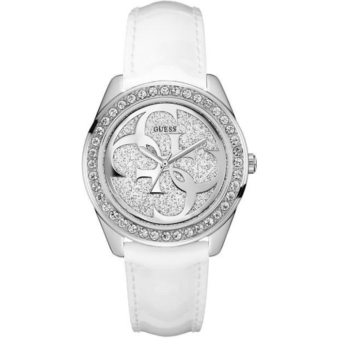 GUESS Montre bracelet Femme - Cuir - Blanc