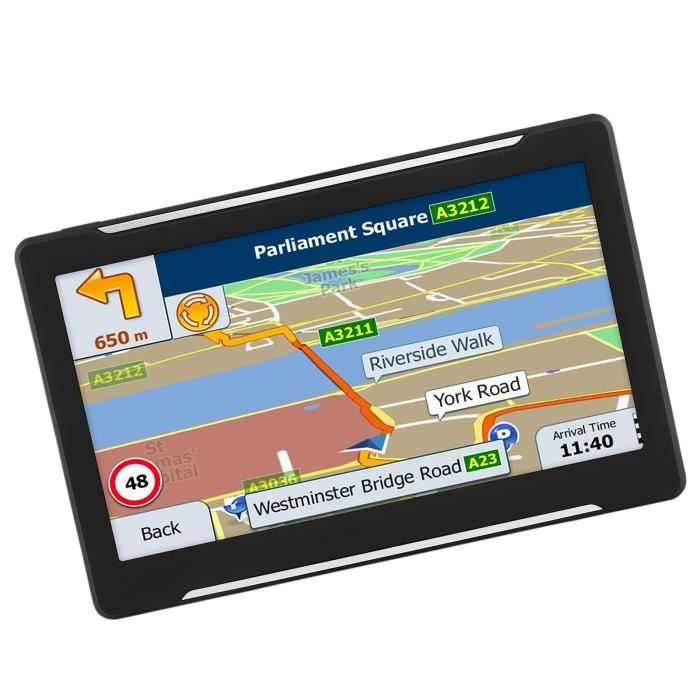 GPS Voiture 7 Pouces (17,8 Cm) écran Tactile - Cartes Europe, Sans Abonnement, Pour Longs Trajets