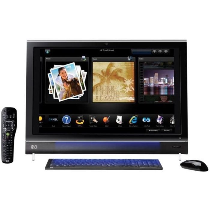 HP TouchSmart IQ810es Tout-en-un 1 x Core 2 Duo T8100 - 2.1 GHz RAM 4 Go HDD 640 Go DVD SuperMulti - Blu-ray GF 9600M GS GigE…