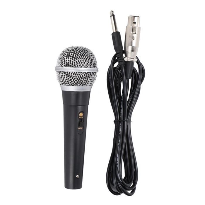 Wakects Microphone Filaire, Microphone Dynamique XLR à condensateur d'enregistrement avec câble XLR vers câble 6,35 mm de Connexion Audio Microphone de Studio avec câble Audio de