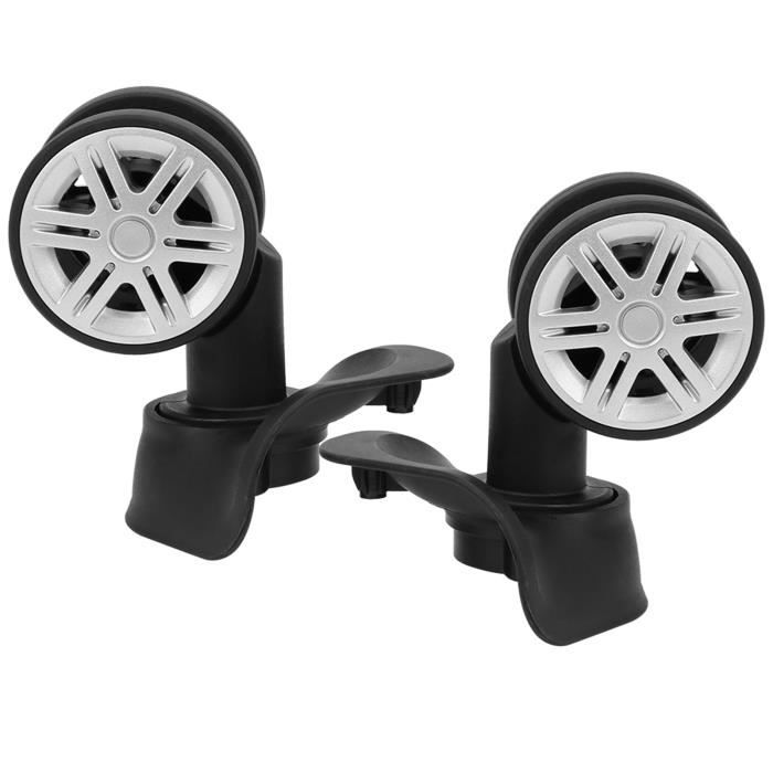 MEJOSER 2pcs Set Roues de Valise Remplacement Kit de Réparation Essieux