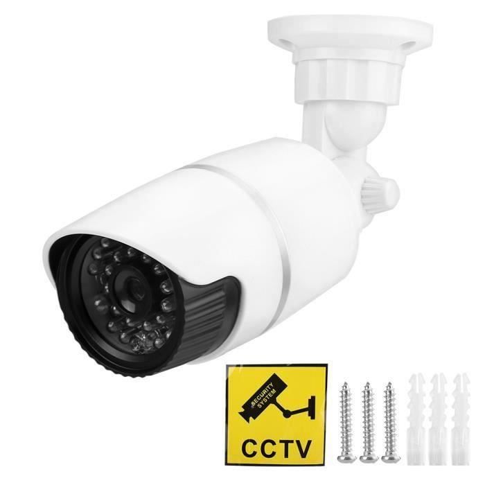 Fausse caméra de sécurité extérieure à LED réaliste et étanche