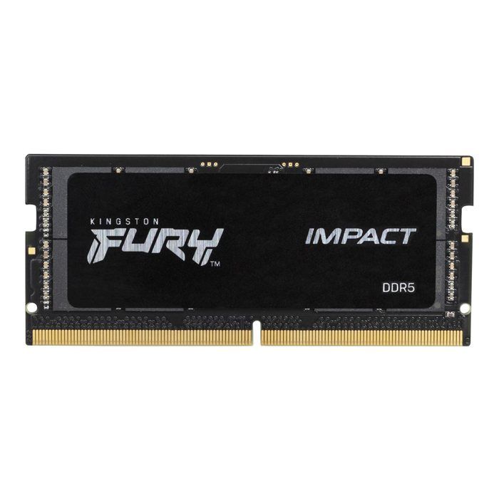 Kit mémoire - Kingston - Kingston FURY Impact - DDR5 - kit - 32 Go: 2 x 16 Go - SO DIMM 262 broches - 4800 MHz / PC5-38400 - mémoir
