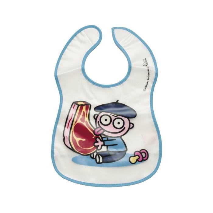 Bavoir De Douche En Peva Blanc Avec Le Dessin D Un Bebe Et Un Chuleton Katuki Saguyaki Cdiscount Puericulture Eveil Bebe