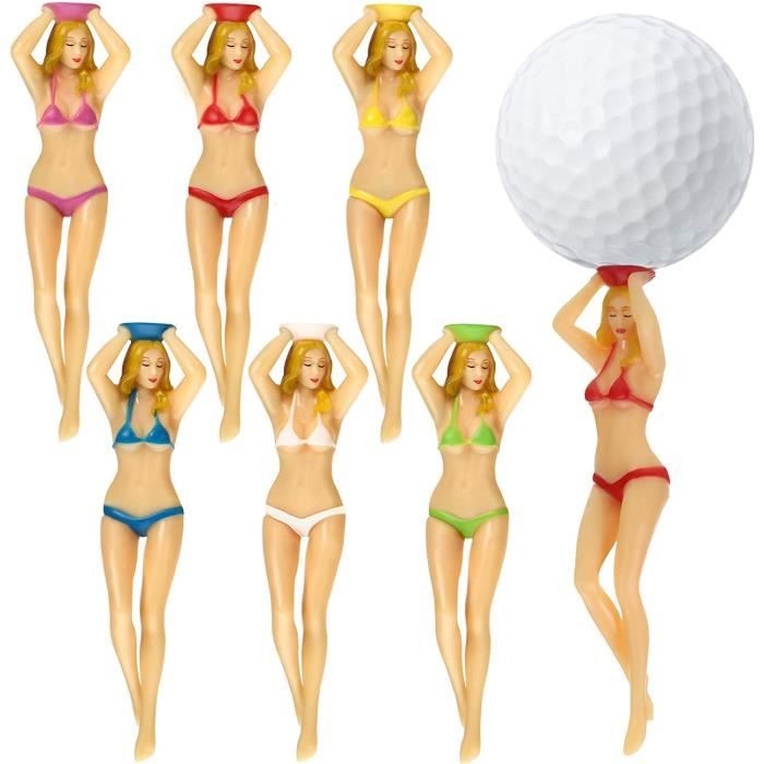 tee de golf pièces tees fille bikini 76 mm 3 pouces plastique pin-up accueil