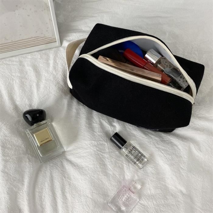 Set De Voyage Nuori - Sac à Cosmétiques En Cuir Vegan Beige Et Pochette Transparente