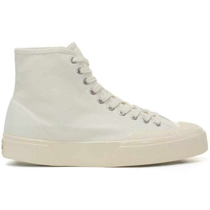 SUPERGA 2433 Workwear – Sneakers Unisex Bianco High-Top – Cotone Twill E Suola Vulcanizzata
