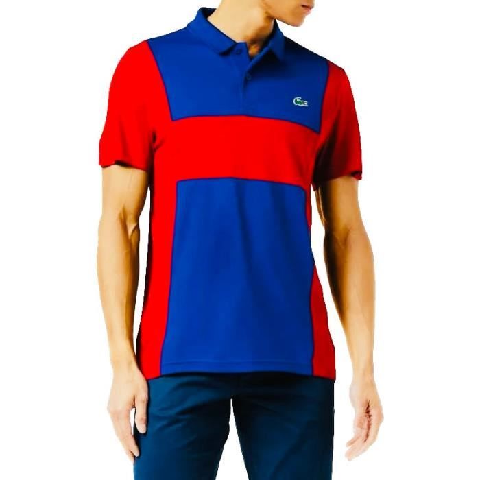 Polo Lacoste bleu homme