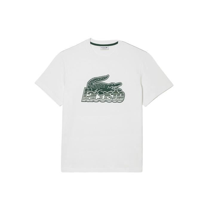 T Shirt Lacoste D grad Blanc pour Homme Blanc Cdiscount Pr t