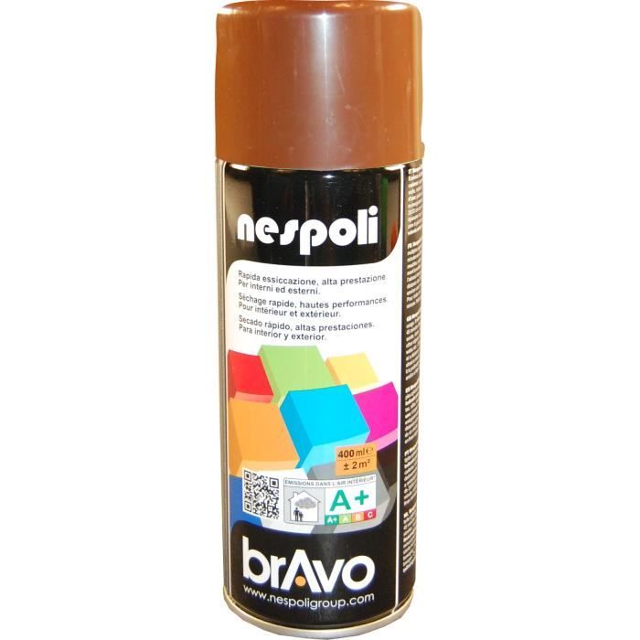 Aérosol peinture professionnelle marron brun 400 ml, NESPOLI
