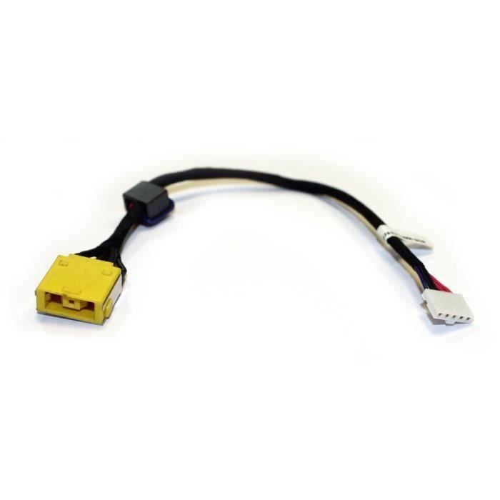 Power4Laptops Conector de alimentación portátil con Cable Compatible con Lenovo G500