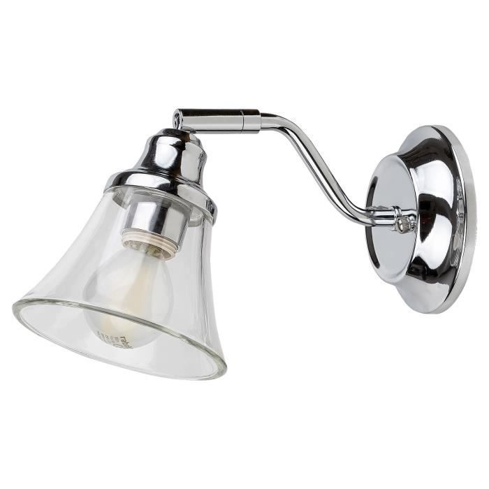 Applique Murale Salle De Bain Aurora Arlux - LED 8W 4000K Blanc Neutre, Chrome, IP44, 500 Lumens, Design Moderne