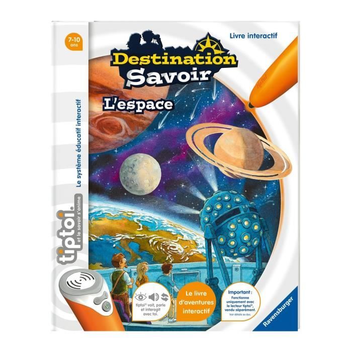 tiptoi®, Livre interactif, Destination Savoir L'espace, 7 ans, 13099007, Ravensburger