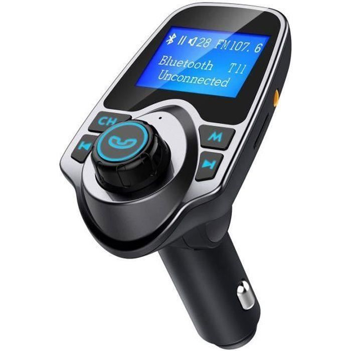 Transmetteur FM Bluetooth 5.1 Pour Voiture - Prise USB, Mains Libres, 3 Fréquences Réglables, Compatible Avec Tous Les Véhicules