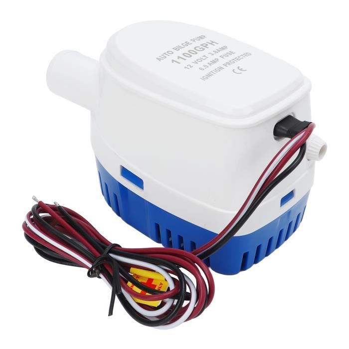 Qiilu Pompe à eau de cale de bateau HYBP1-G1100-01 12V 1100GPH Yacht pompe à eau de cale de
