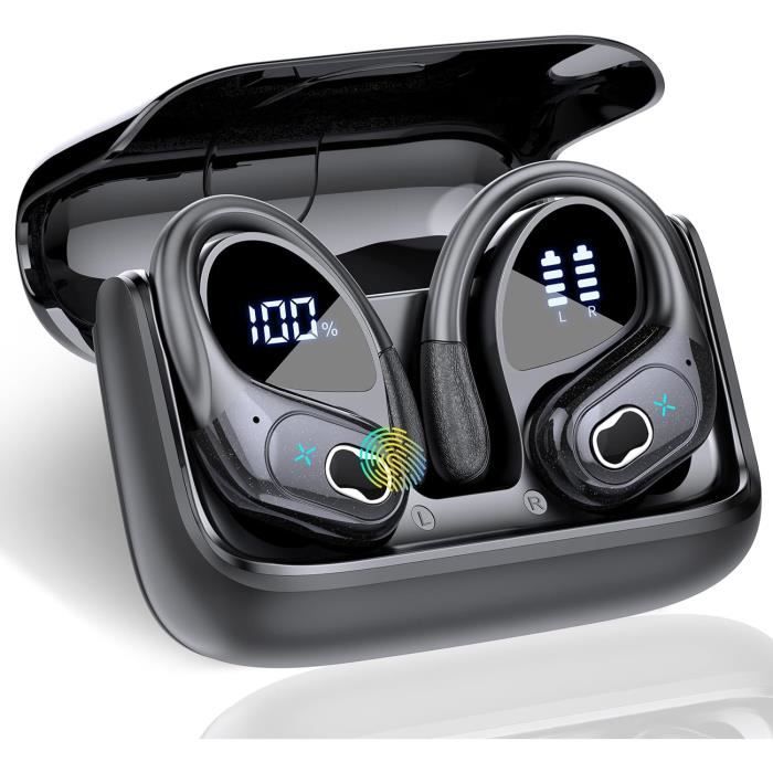 Écouteurs Bluetooth 5.3 JSRQT HiFi Stéréo - 50H Autonomie Avec Écran LED