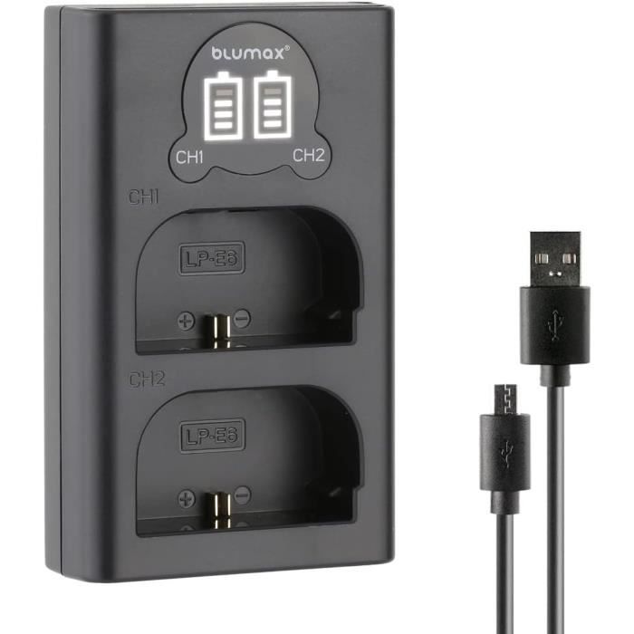 Chargeur + Batterie Lp-E6 pour Canon - Lumen Market