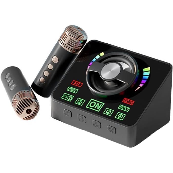 Mini Machine à Karaoké Enfant Avec Micro Sans Fil - Portable Bluetooth - Beige
