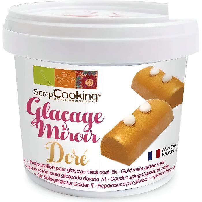 POT DE GLACAGE MIROIR DORE 220G - SCRAPCOOKING