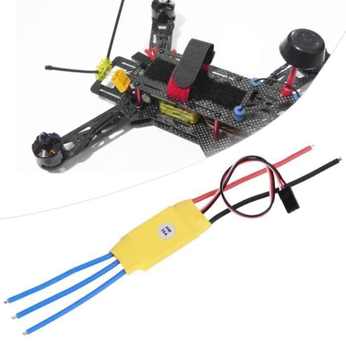 ESC 30A Sans Balais Avec XT60 – Régulateur Pour Drone RC Et Hélicoptère – Fiable, Dissipateur, Anti-Interférences