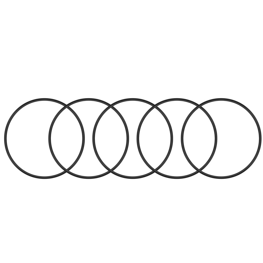 Sourcing Map Lot De 6 Joints Toriques Ronds Soudés En Acier Inoxydable 316 De 40 Mm, Diamètre Intérieur De 5 Mm D'épaisseur