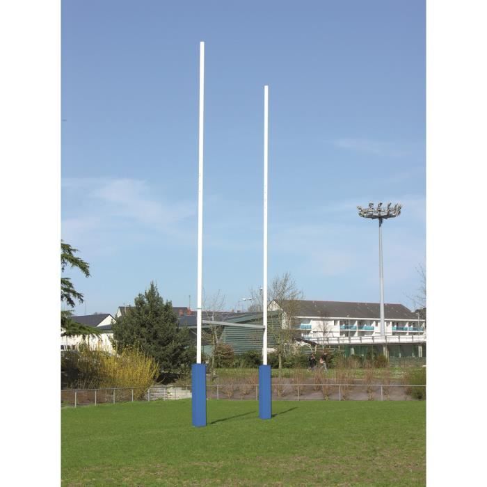 Poteaux de rugby aluminium 8m Sporti France - blanc - 8 m