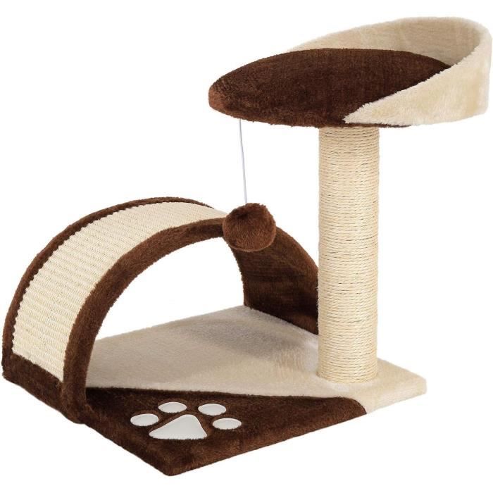 Meilleurs prix pour lionto Arbre à Chat Arbre à Grimper griffoir pour Chat Hauteur 43 cm, Marron-Beige276