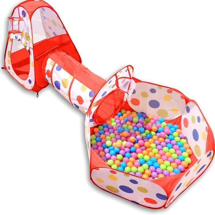 Tente Jeu Enfant Avec Tunnel - Maison Igloo Pliable Et Piscine à Balles - Idée Cadeau