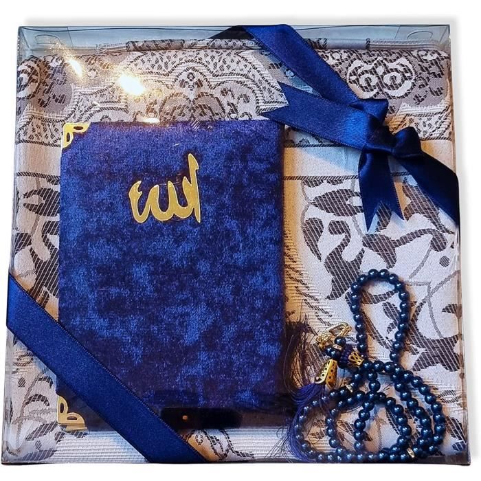 GAD Tapis De Prière Cloche De Prière Boussole Musulman Islam Tapis Bleu