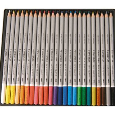 Crayon de couleur aquarellable karat assorti - x24