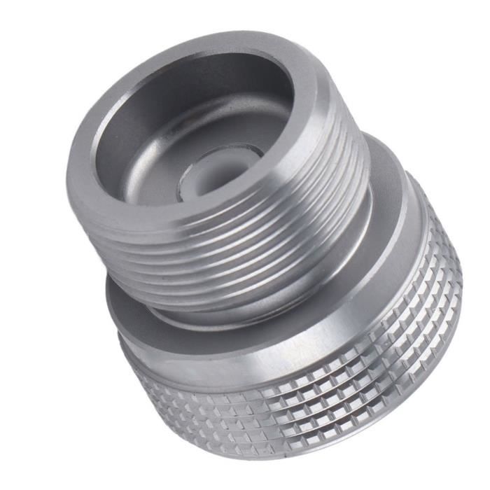 Adaptateur Réchaud Camping - Convertit Bidon Long M9US Pour Gaz Butane - Alu, Neuf