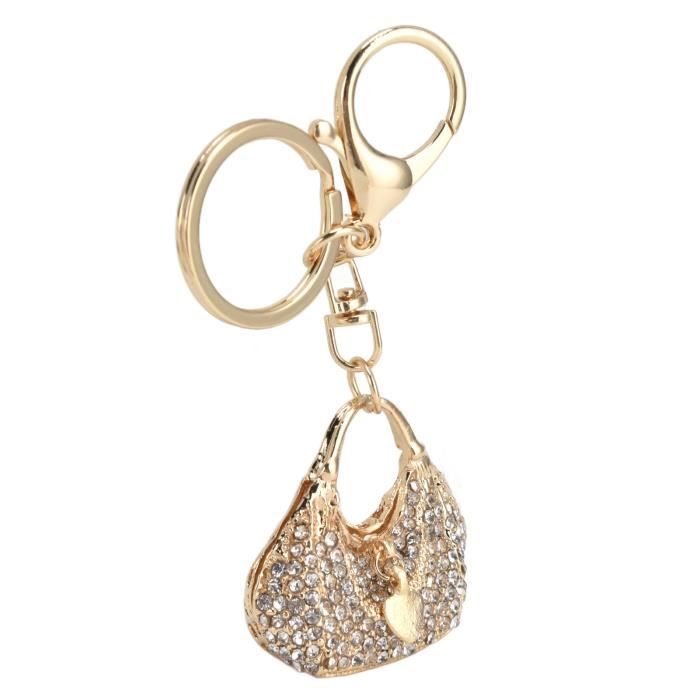 TD® Porte-clé bijoux femme en forme de voiture cuivre décoration