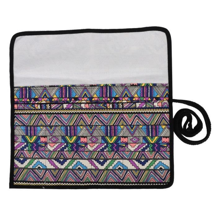 Porte-pinceaux En Toile Roulant – Pour Pinceaux Aquarelle Et Huile, Rangement Portable D'artiste