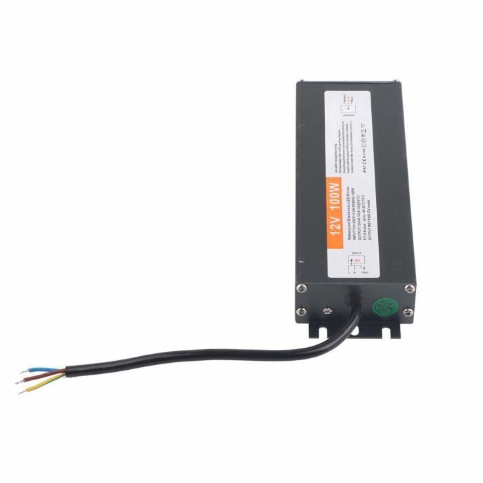 Driver LED étanche IP67 300mA - Transformateur 85-265V AC Vers 24-45V DC - Pour Bandes LED, éclairage Extérieur - 4