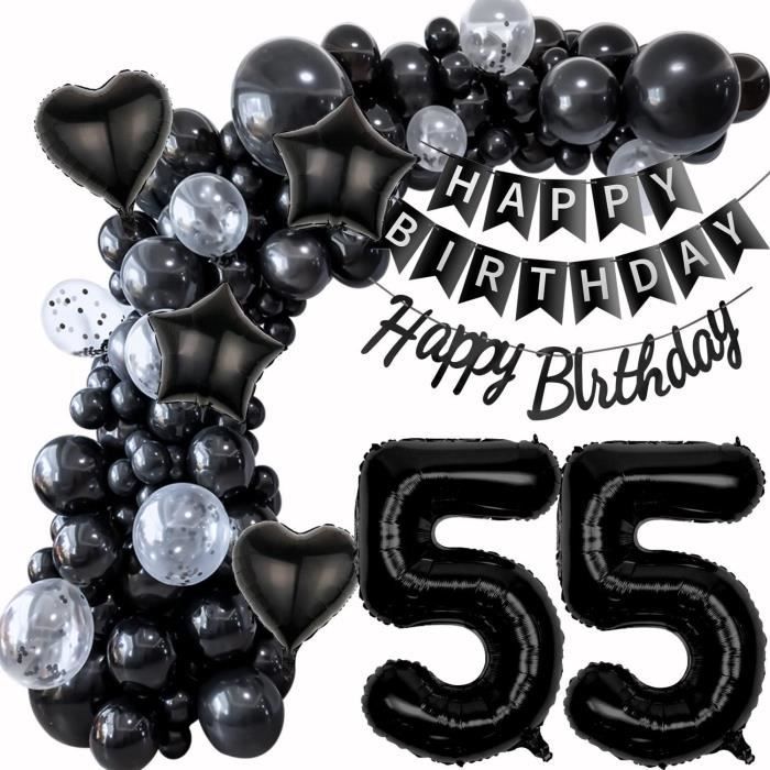Déco 55 Ans Anniversaire – Bannière, Ballons Rose Gold, Chiffres XXL Pour Une Fête Inoubliable !