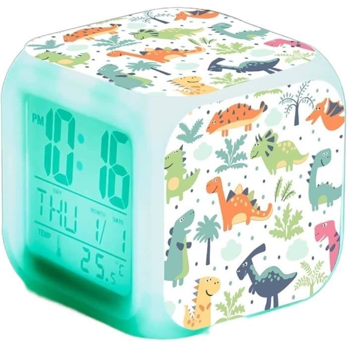XUWU Réveil numérique avec affichage de la température pour enfants - Motif vache - 7 LED - Changement de couleur - Décoration d'intérieur - Pour chambre de garçon et fille XUWU Réveil numérique avec affichage de la température pour enfants - Motif vache - 7 LED - Changement de couleur - Décoration d'intérieur - Pour chambre de garçon et fille