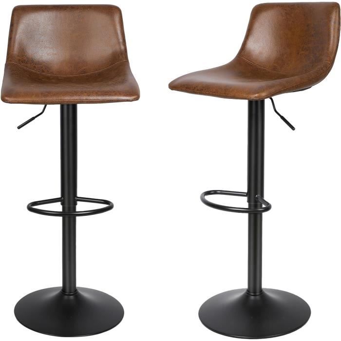 Magnifique tabouret de bar en velours bleu et pied métal noir