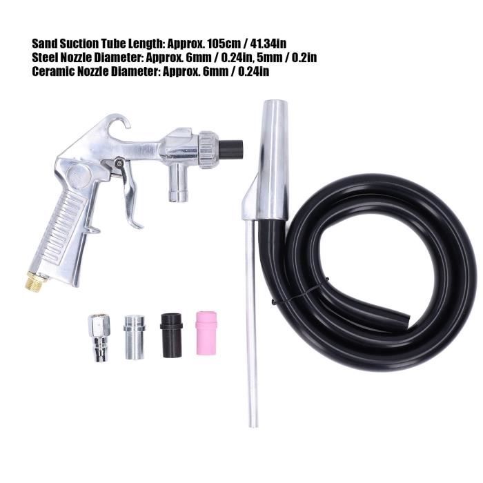 Kit Pistolet Sablage Air Avec 4 Buses Céramique - Sand Blaster Professionnel