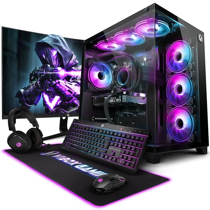 Vibox X-86 PC Gamer – 27 Écran Pack – Intel i9 14900KF – RTX 5060 Ti 8Go – 32Go RAM – 1To NVMe SSD – Win11 – WiFi