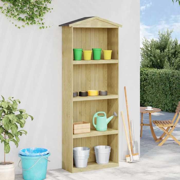 vidaXL Abri à outils de jardin 87x33x222 cm Bois de pin imprégné 318190