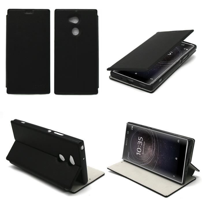 Etui coque Sony Xperia XA2 Ultra noir Housse pochette
